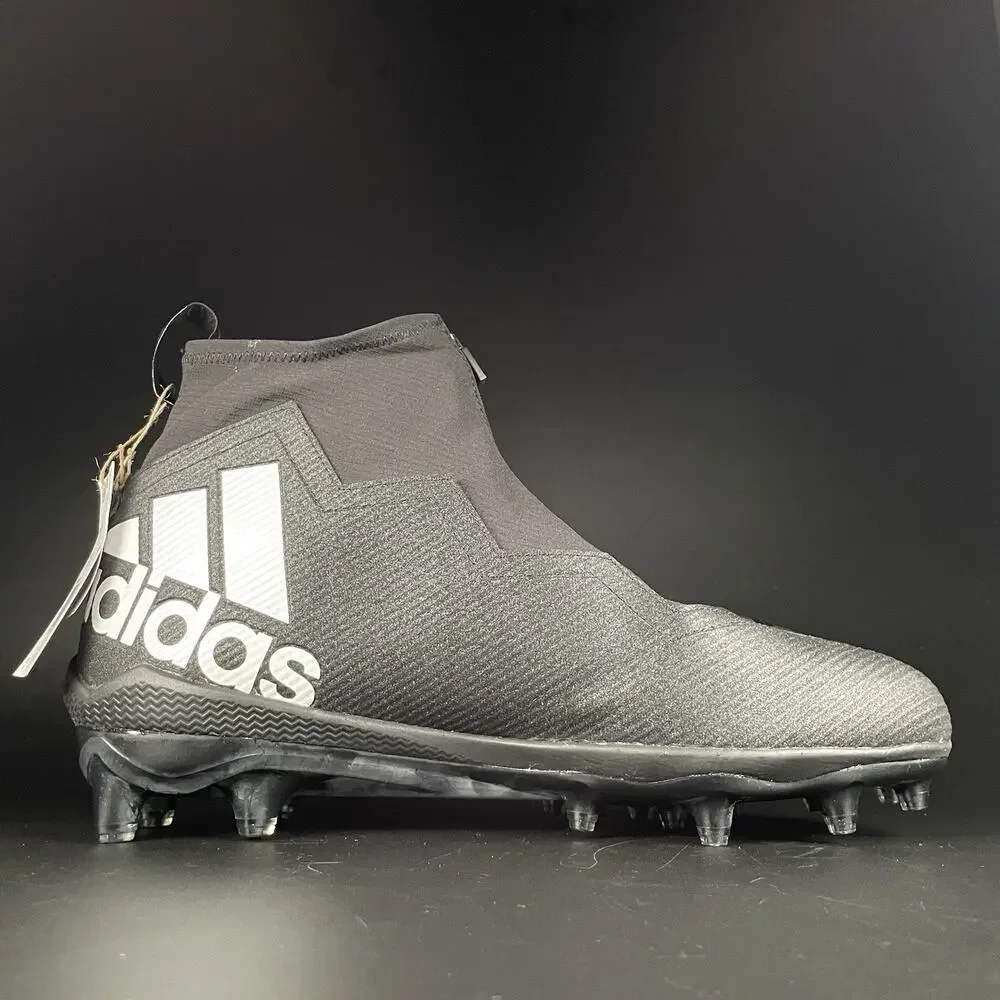 Adidas Nasty Fly 2.0 Mid Men's 13.5 Black White Football Cleats Athletic Sneaker - Picture 6 of 7